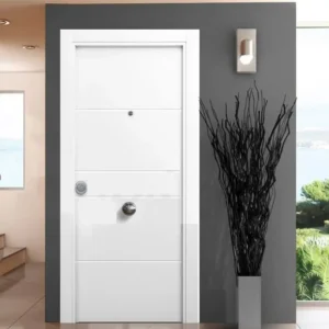Puerta entrada mod. Sanlucar, lacada blanco