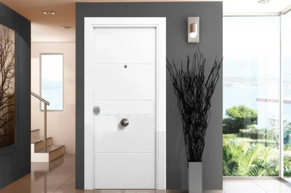 Puerta entrada mod. Sanlucar, lacada blanco